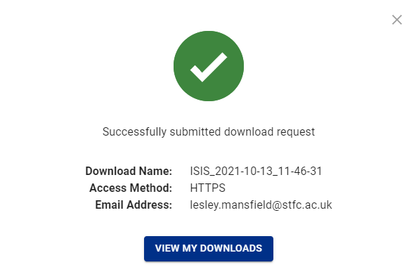 File Download Successful DataGateway